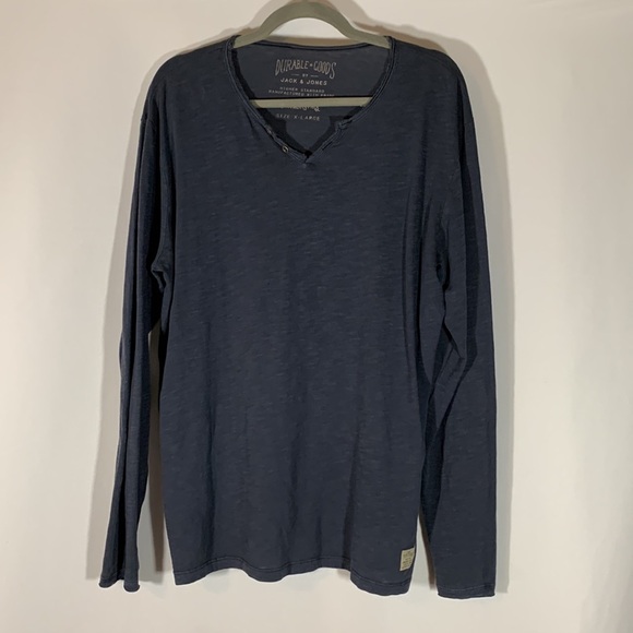 Durable Goods by Jack & Jones Navy Blue Long Sleeve Shirt - Picture 1 of 7